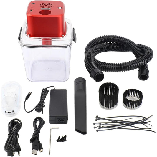 Cet aspirateur a cuve associe la collecte de l'eau et des poussieres et un eclairage de la zone de travail