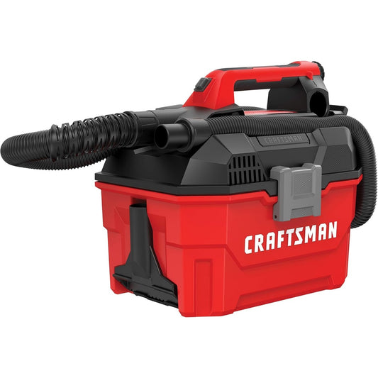Aspirateur eau et poussiere, coloris rouge et noir, avec une filtration des particules fines