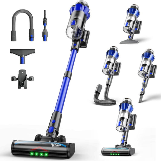 Cet aspirateur au format balai associe la collecte de la poussiere et autonomie annoncee de 75 min