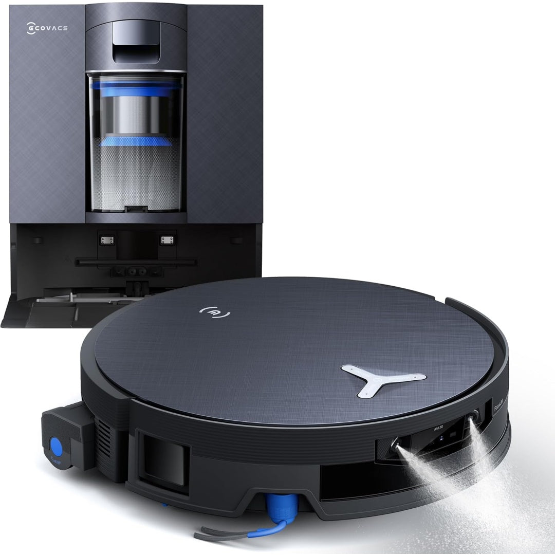 Robot de nettoyage avec base multifonction avec la collecte de la poussiere et le nettoyage du rouleau