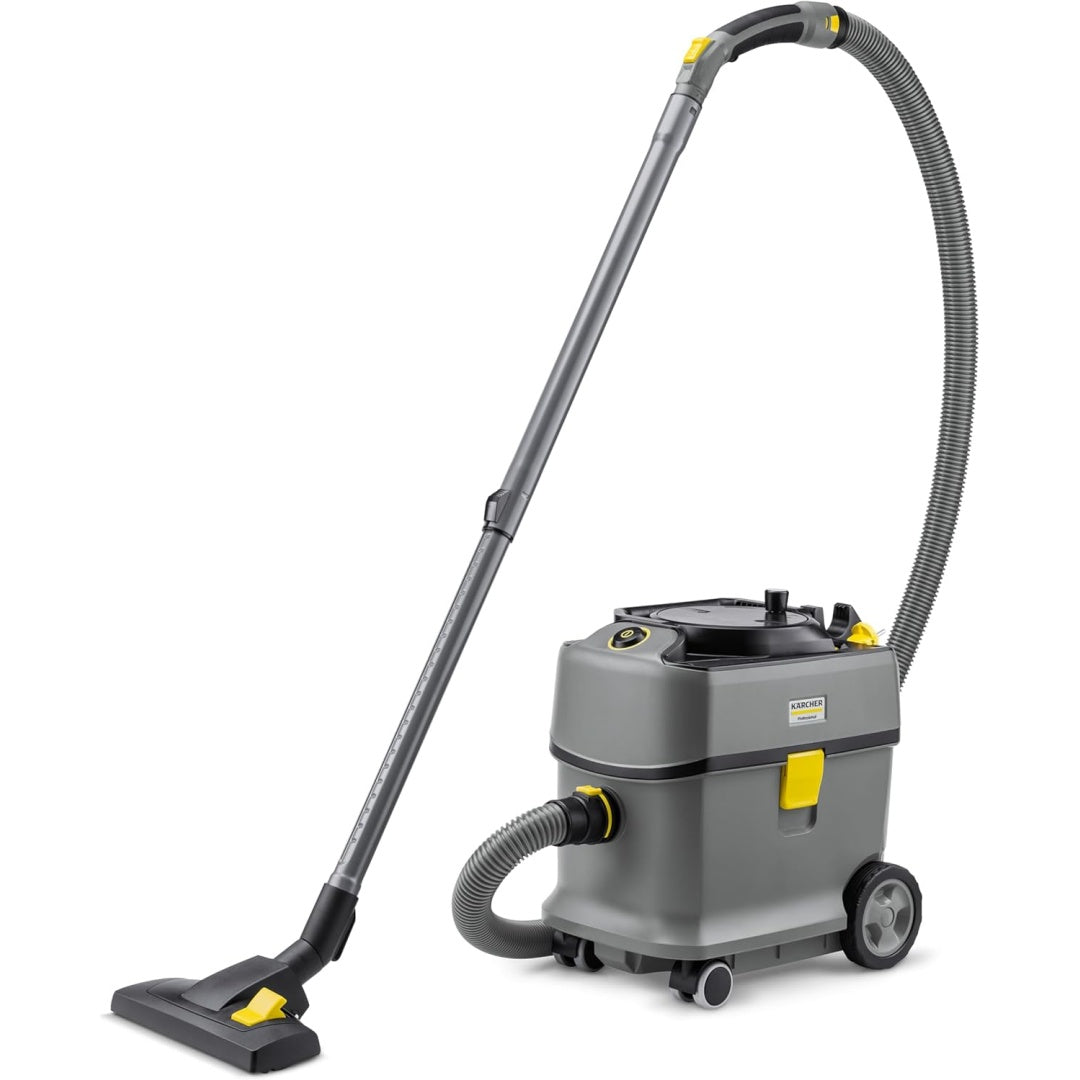 Aspirateur de sol sur roues associant l'entretien du parquet et des elements lavables