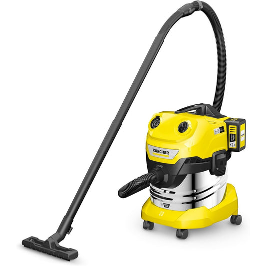Aspirateur pour liquides et poussieres avec une fonction soufflerie et l'entretien des surfaces de l'atelier