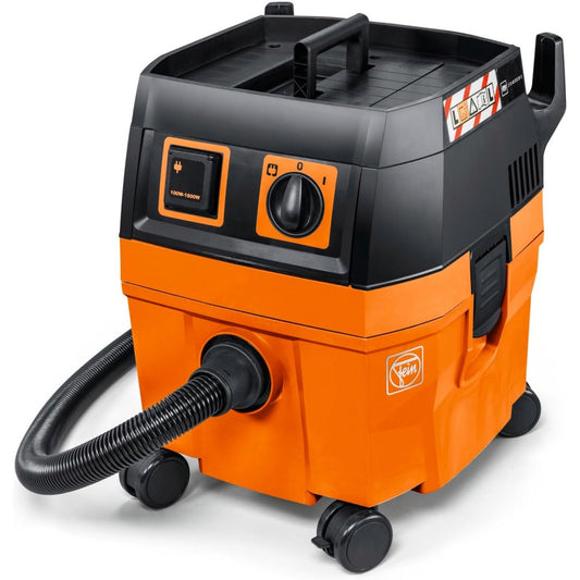 Aspirateur eau et poussiere, coloris noir et orange, avec une conception antistatique