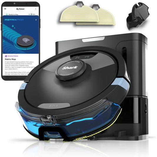 Aspirateur robotise avec collecteur integrant la collecte des poils et l'entretien des tapis