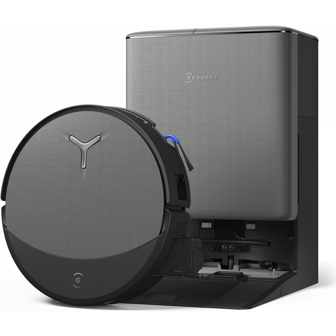 Robot de nettoyage avec base multifonction avec la collecte de la poussiere et une contenance annoncee de 4 l